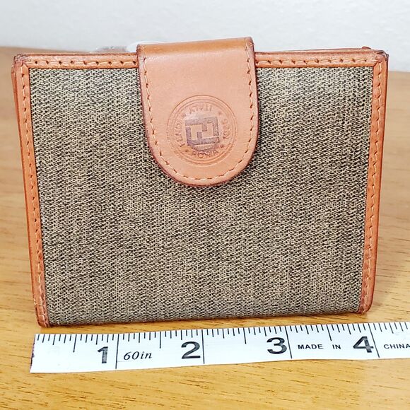 VTG FENDI Logo SAS Wallet 4" Card Holder Small VintageBiFold Unisex - Picture 14 of 14